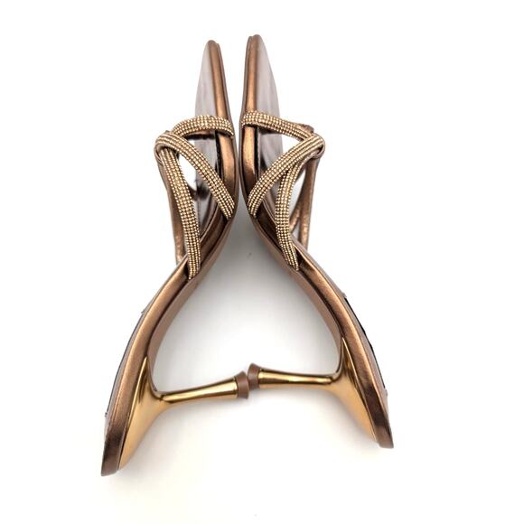 Steve Madden Jazzee Embellished Slide Sandal Women's Bronze Size US6 EU37 - Picture 7 of 11